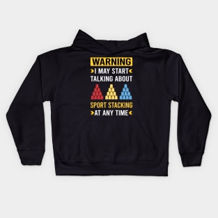 Warning Sport Stacking Cup Stacking Speed Stacking Kids Hoodie